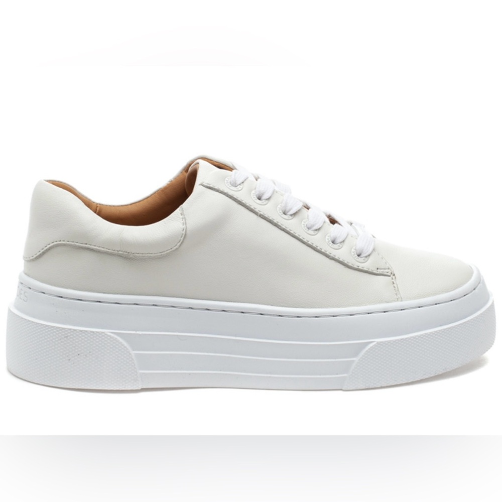 J Sides White Platform Sneakers